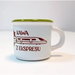 Brodaty Kubeczek Espresso 60ml "Kawa z ekspresu” zielony