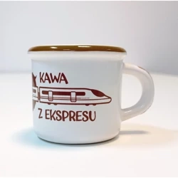 Brodaty Kubeczek Espresso 60ml "Kawa z ekspresu” brązowy