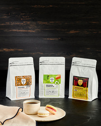 Zestaw 3x250g Kawa ziarnista ŚREDNIE PALENIE  Winnfield NEW - Brodata Szarlotta -  Hulihee